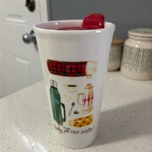 Magenta Angela Staehling Sketchbook Ceramic Travel Mug Baby It's Cold Outside